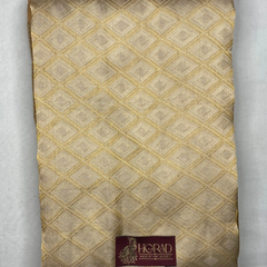 Horad Pure Silk Gold Emboss  Wedding Set  Shirt Material + Dhoti + Angavastram