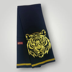 Horad Cotton Black Tiger Print Dhoti Gold