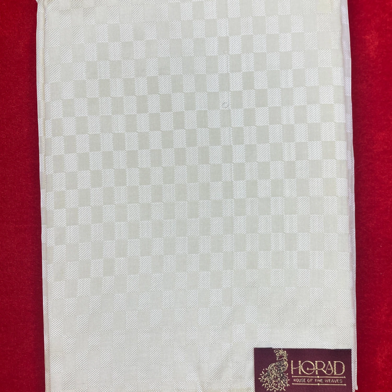 Horad Premium Art Silk Gold Emboss 5 Inch Border Shirt Material+Dhoti ( 2 in 1)