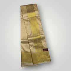 Horad Premium Art Silk Gold Emboss Shirt Material+Dhoti ( 2 in 1)