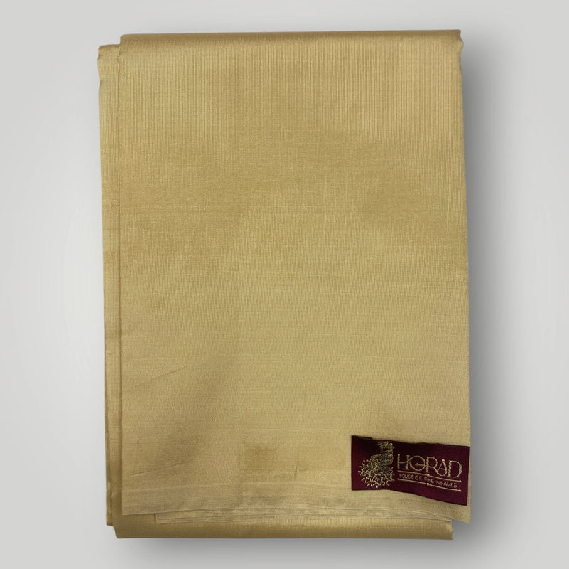 Horad Premium Art Silk Gold Shirt Material+Dhoti ( 2 in 1)
