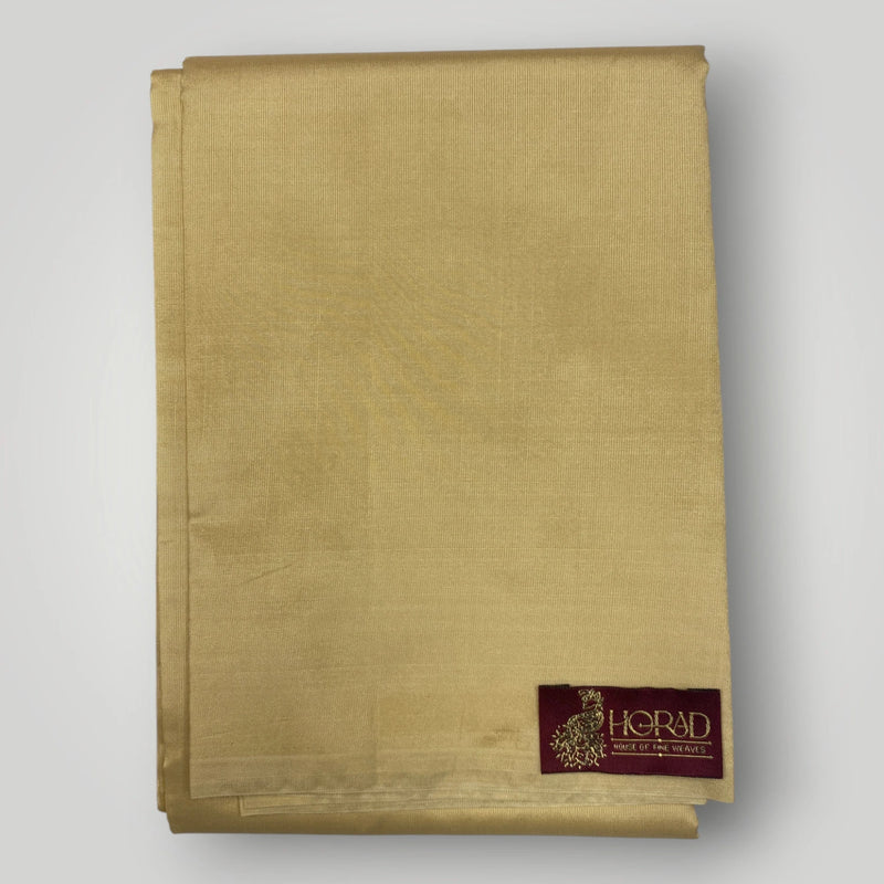 Horad Premium Art Silk Gold Shirt Material+Dhoti ( 2 in 1)
