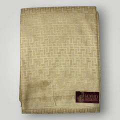 Horad Premium Art Silk Gold Emboss Pallaku Border  Shirt Material+Dhoti ( 2 in 1)