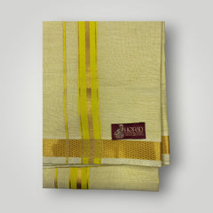 Horad Kora Cotton Tissue Light Yellow Shirt  + Dhoti
