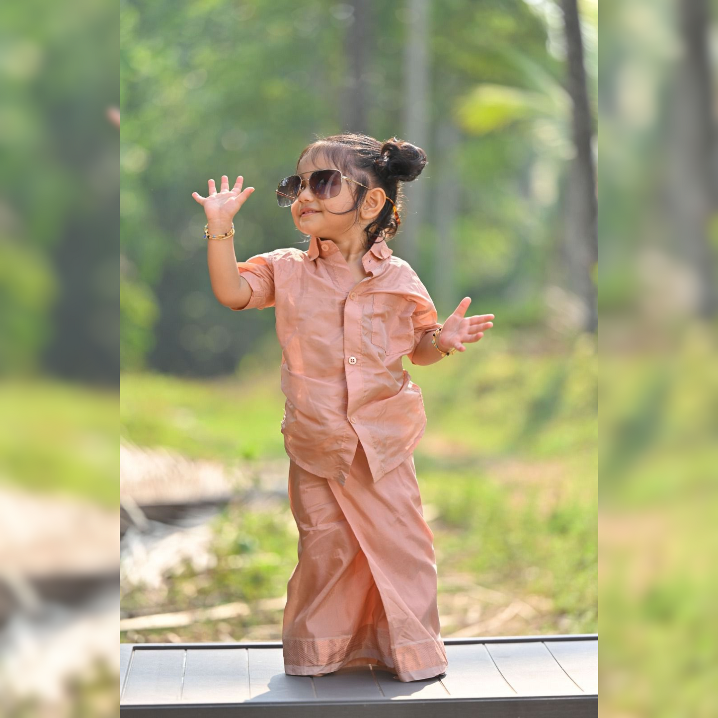 Horad Premium Art Silk Copper Kids Set