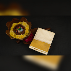 Horad Silk Blend Half White 3.00” Dhoti