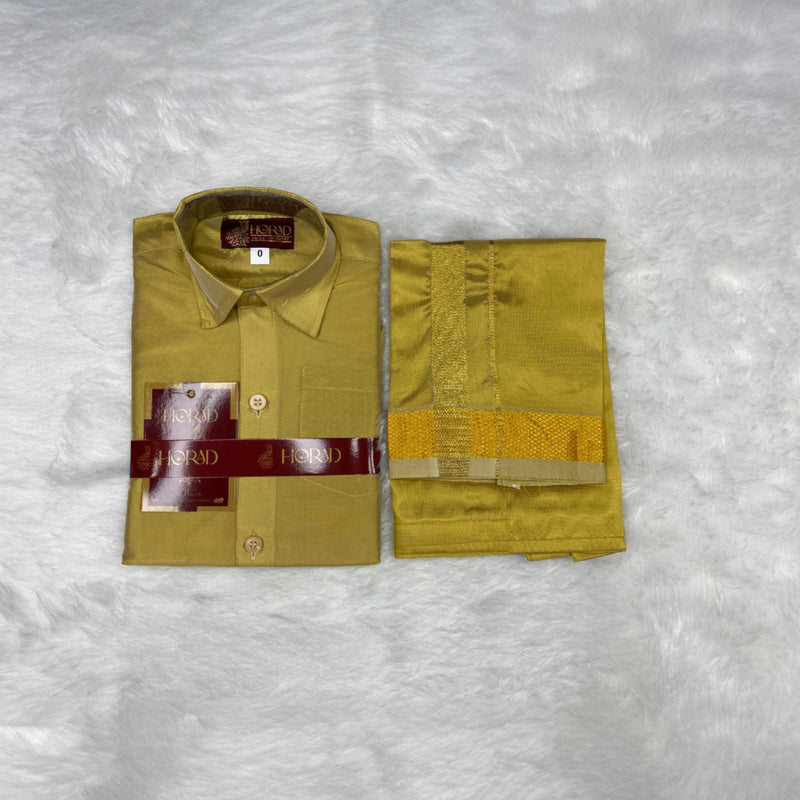Horad Premium Art Silk Dark Gold Kids Set