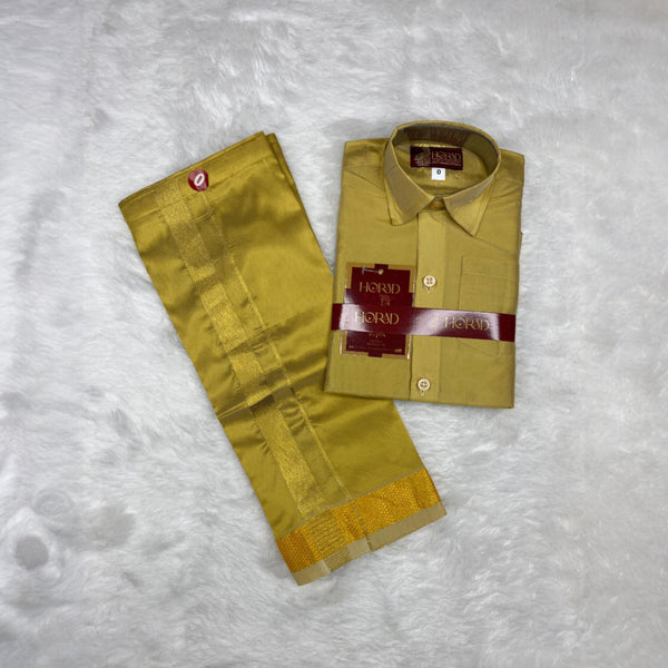 Horad Premium Art Silk Dark Gold Kids Set