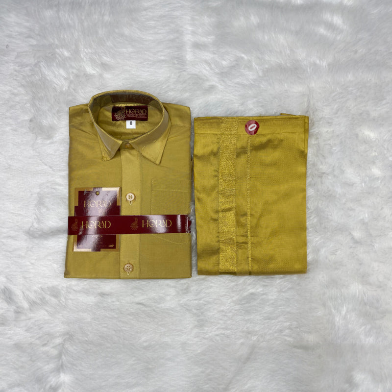 Horad Premium Art Silk Dark Gold Kids Set