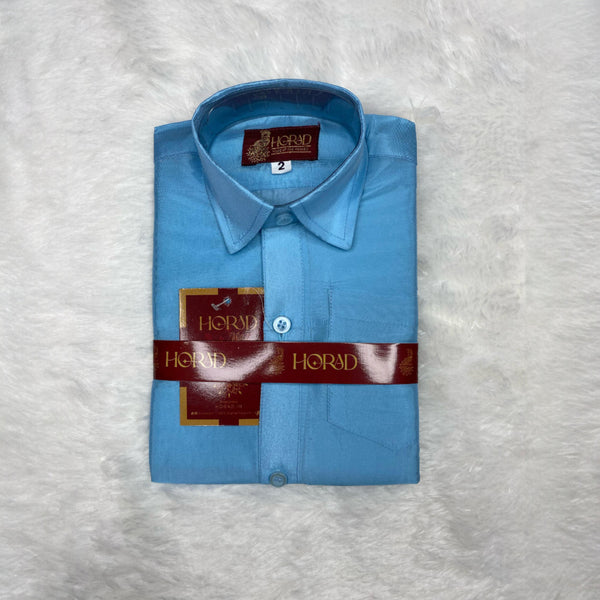 Horad Premium Art Silk Sky Blue Kids Set