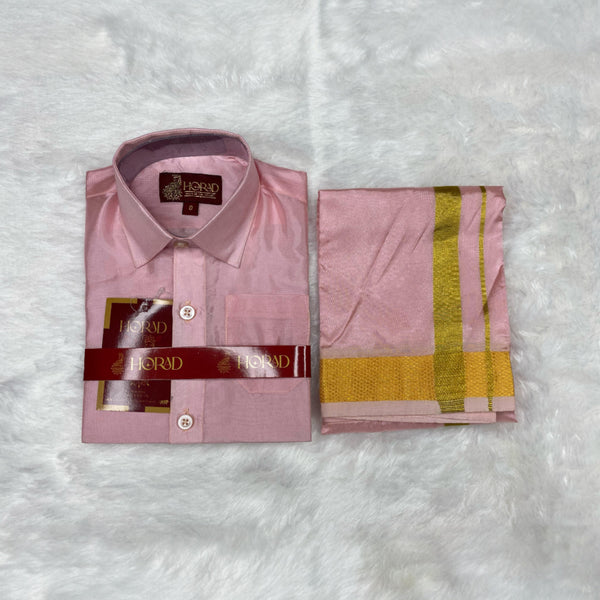 Horad Premium Art Silk Petal Pink Kids Set