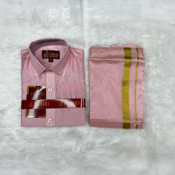 Horad Premium Art Silk Petal Pink Kids Set