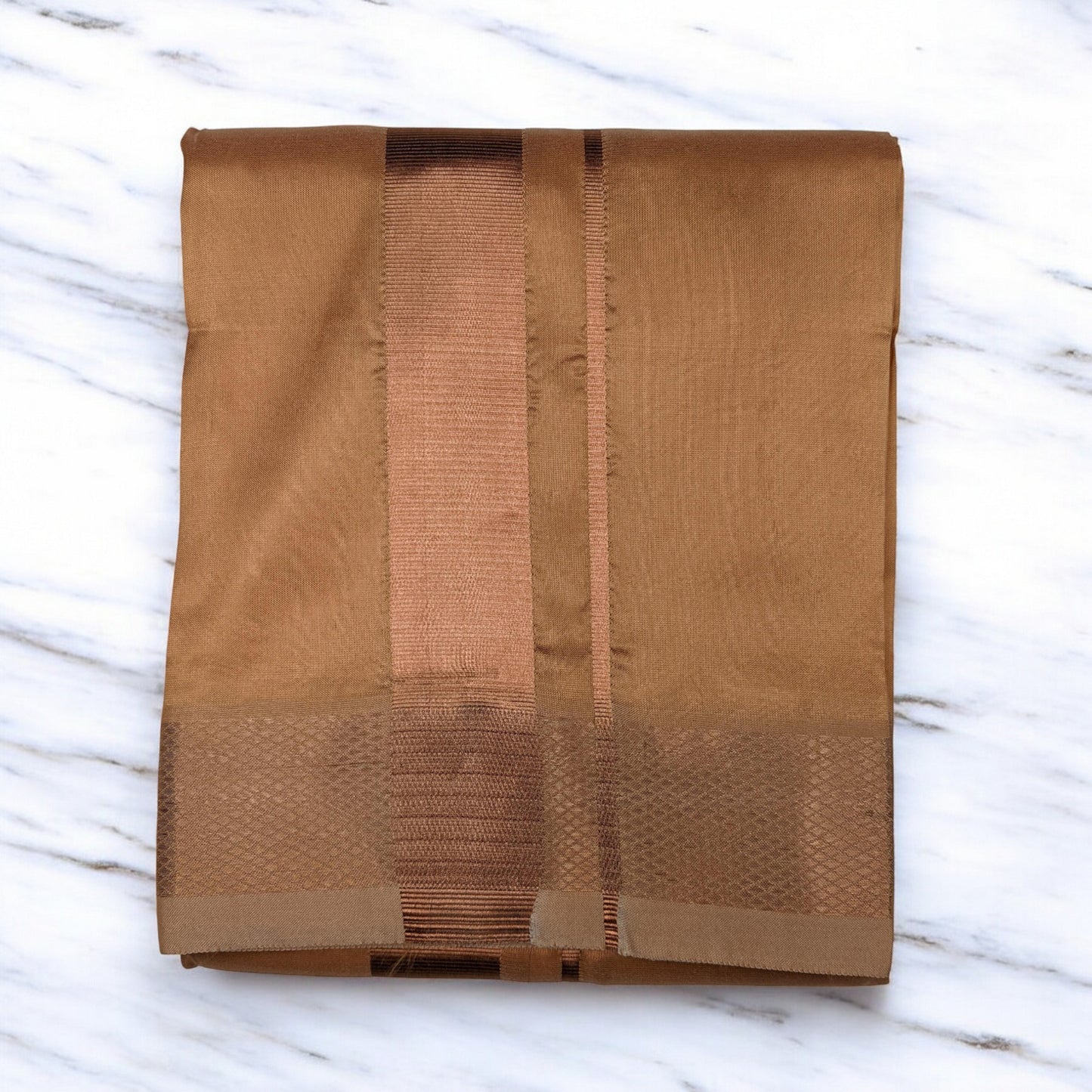 Horad Premium Art Silk Light Copper Dhoti