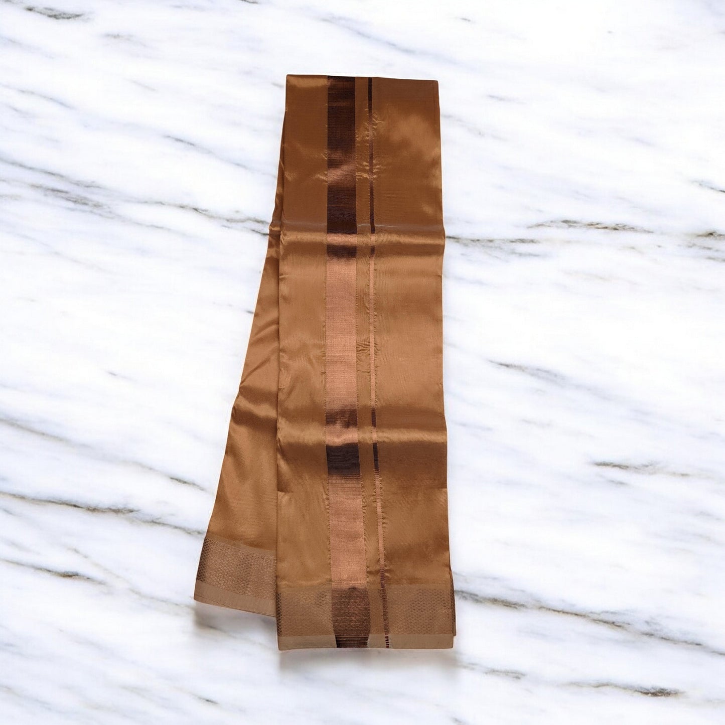 Horad Premium Art Silk Light Copper Dhoti