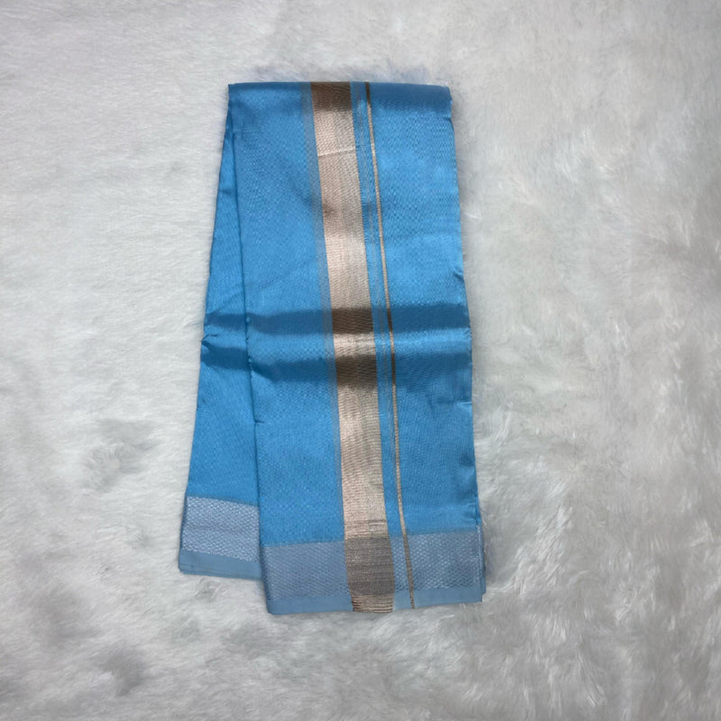Horad Premium Art Silk Sky Blue Dhoti