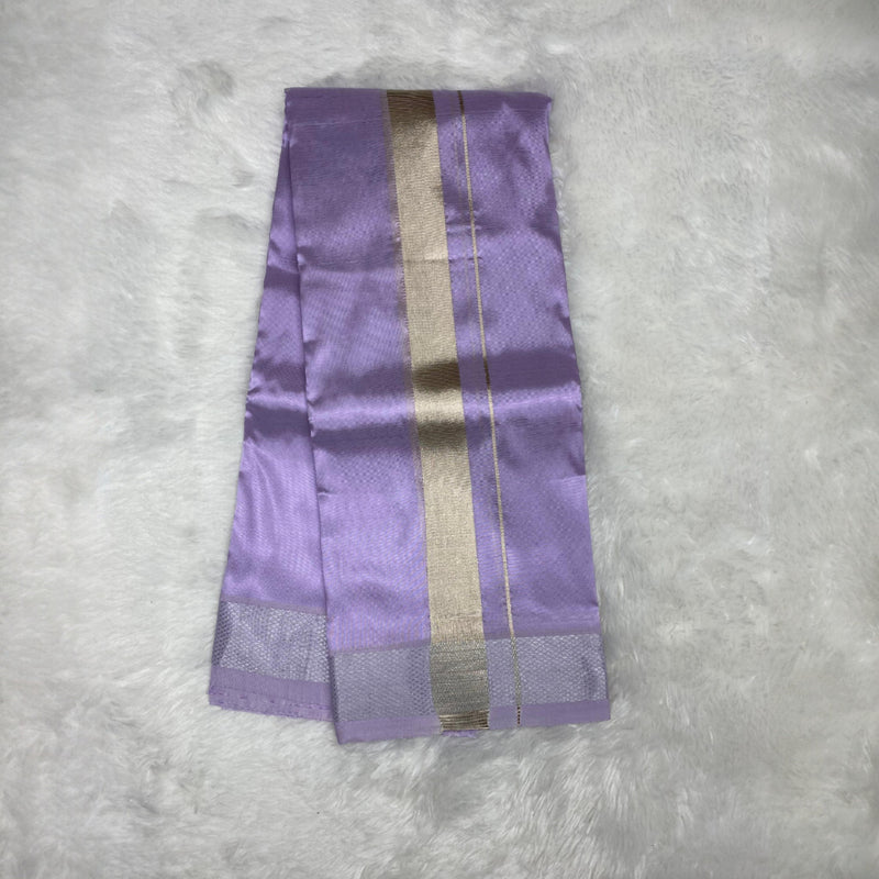 Horad Premium Art Silk Lavender Shirt + Dhoti