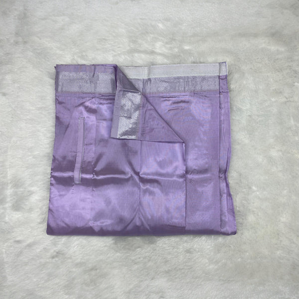 Horad Premium Art Silk Dad and Son Lavender Shirt + Welcro Dhoti