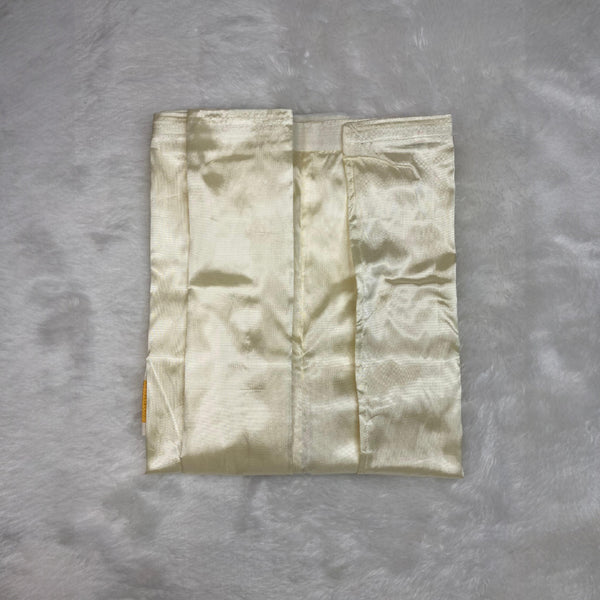 Horad Premium Art Silk Cream with RoseGold+Gold Border Kids Set