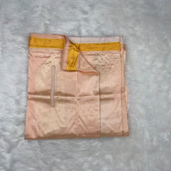 Horad Premium Art Silk Dad and Son Rose Gold Shirt + Welcro Dhoti