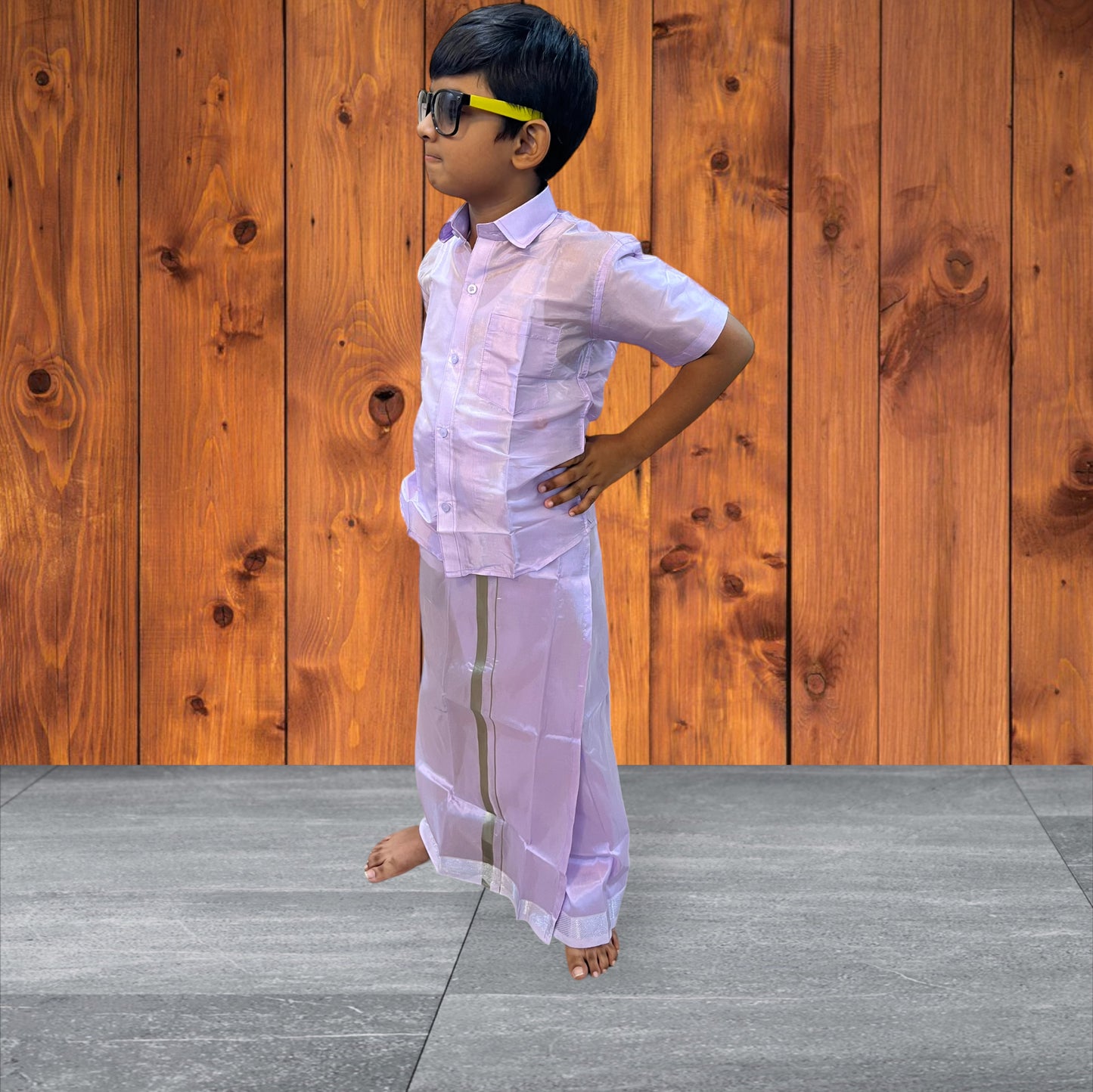 Horad Premium Art Silk Lavender Kids Set