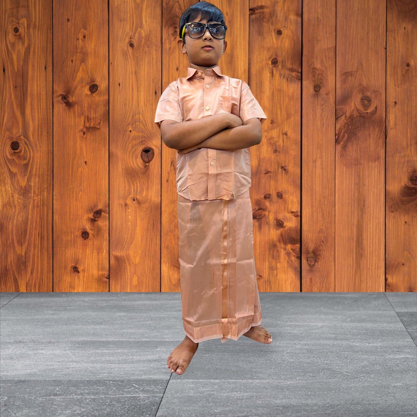 Horad Premium Art Silk Copper Kids Set