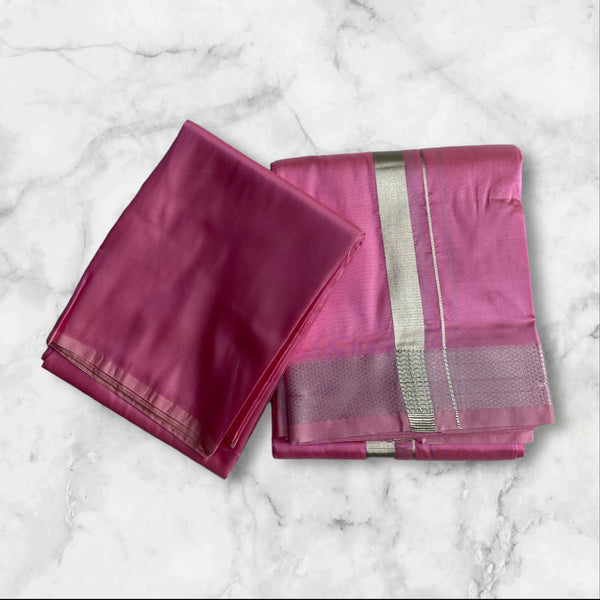 HORAD Premium Art Silk Raisin Dhoti with Shirt Material