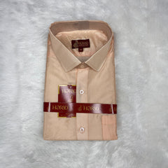 Horad Premium Art Silk Rose Gold Shirt + Dhoti