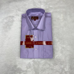 Horad Premium Art Silk Lavender Shirt + Dhoti