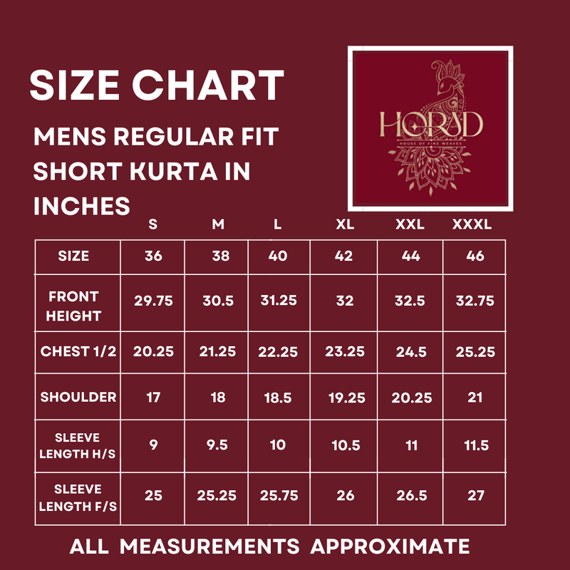 Horad Premium Art Silk Sandstone Balaji Embroidery Short Kurta + Dhoti + Angavastram