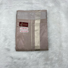 Horad Premium Art Silk Sandstone Shirt + Welcro Dhoti