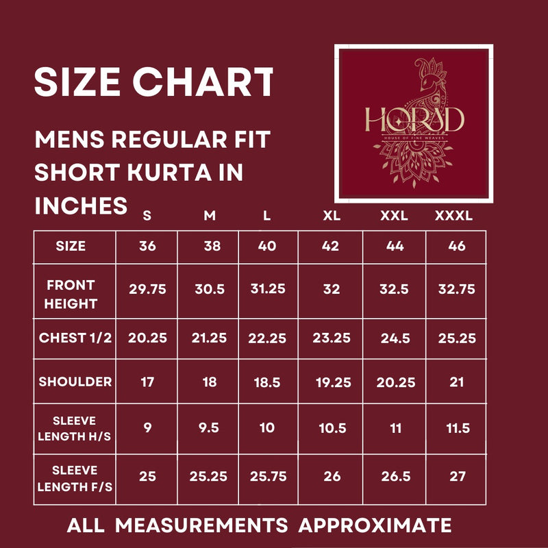 Horad Pure Silk Blend Cream Wedding Set Aari Work Short Kurta + Dhoti + Angavastram