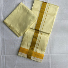 HORAD Premium Art Silk B.Scotch Dhoti with Shirt Material
