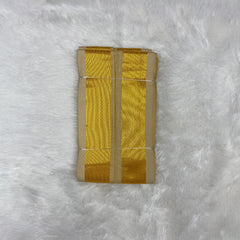 Horad Premium Art Silk Light Gold  Shirt + Dhoti +  Angavastram + Belt