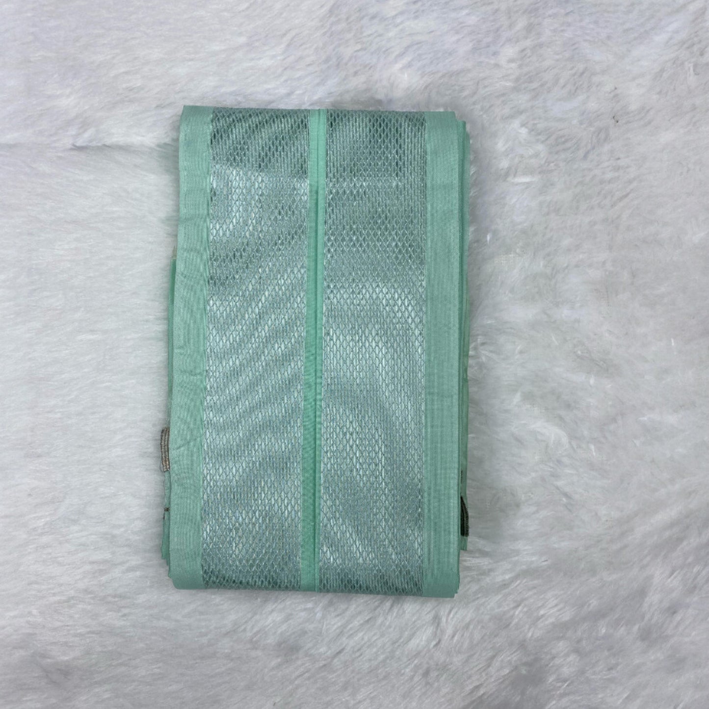 HORAD Premium Art Silk ML.Green Shirt Material With Dhoti + Angavastram (9X5)
