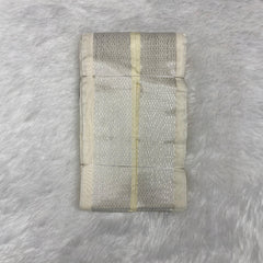 Horad Premium Art Silk Dad and Son Steel Grey Shirt + Cream with Silver Welcro Dhoti + Angavastram