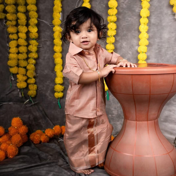 Horad Premium Art Silk Copper  Kids Set