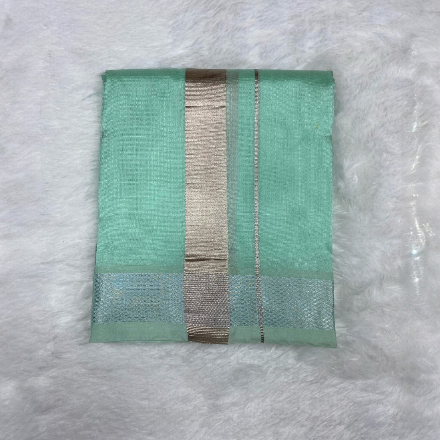 Horad Premium Art Silk ML.Green Dhoti