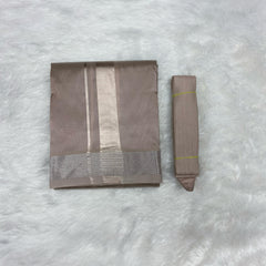 HORAD Premium Art Silk Sandstone Dhoti + Belt