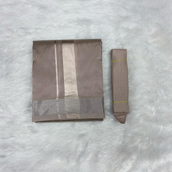 HORAD Premium Art Silk Sandstone Dhoti + Belt