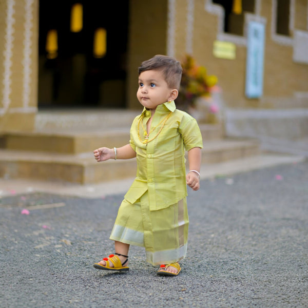 Horad Premium Art Silk FIR.Green Kids Set