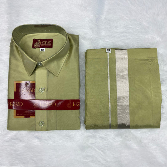 Horad Premium Art Silk FIR.Green Kids Set