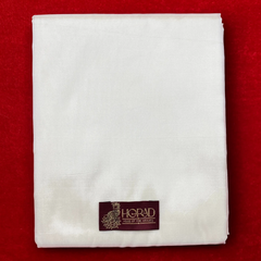 Horad Premium Art Silk Cream 4 inch Border Shirt Material+Dhoti ( 2 in 1)