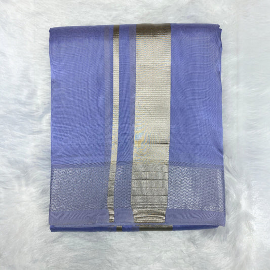 Horad Premium Art Silk Ink Blue Dhoti