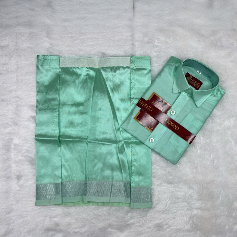 Horad Premium Art Silk M.L.Green Kids Set