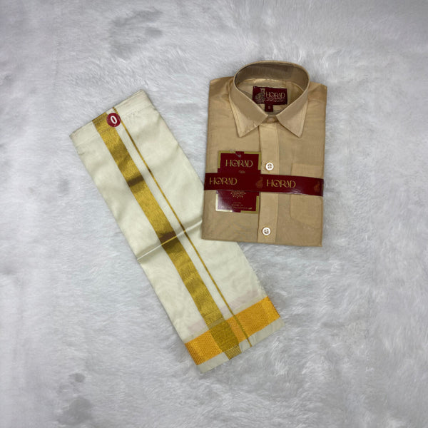 Horad Premium Art Silk Light Gold  Kids Set