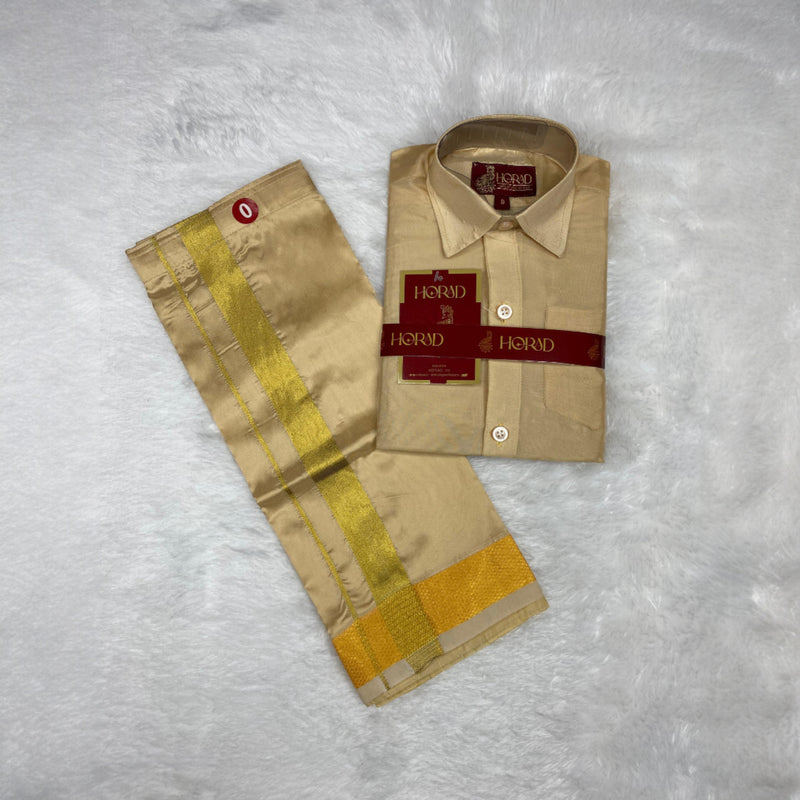 Horad Premium Art Silk Light Gold  Kids Set