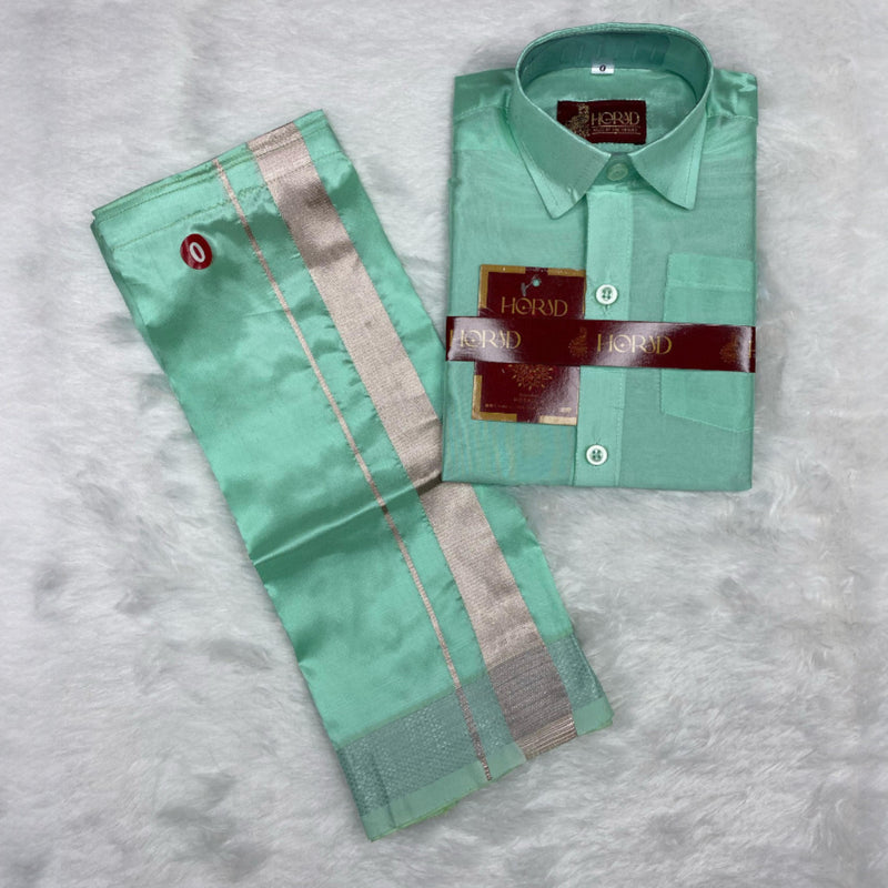 Horad Premium Art Silk M.L.Green Kids Set