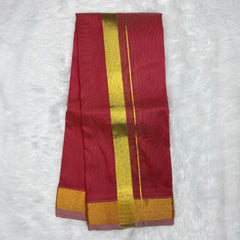 Horad Premium Art Silk Chilli Red Dhoti