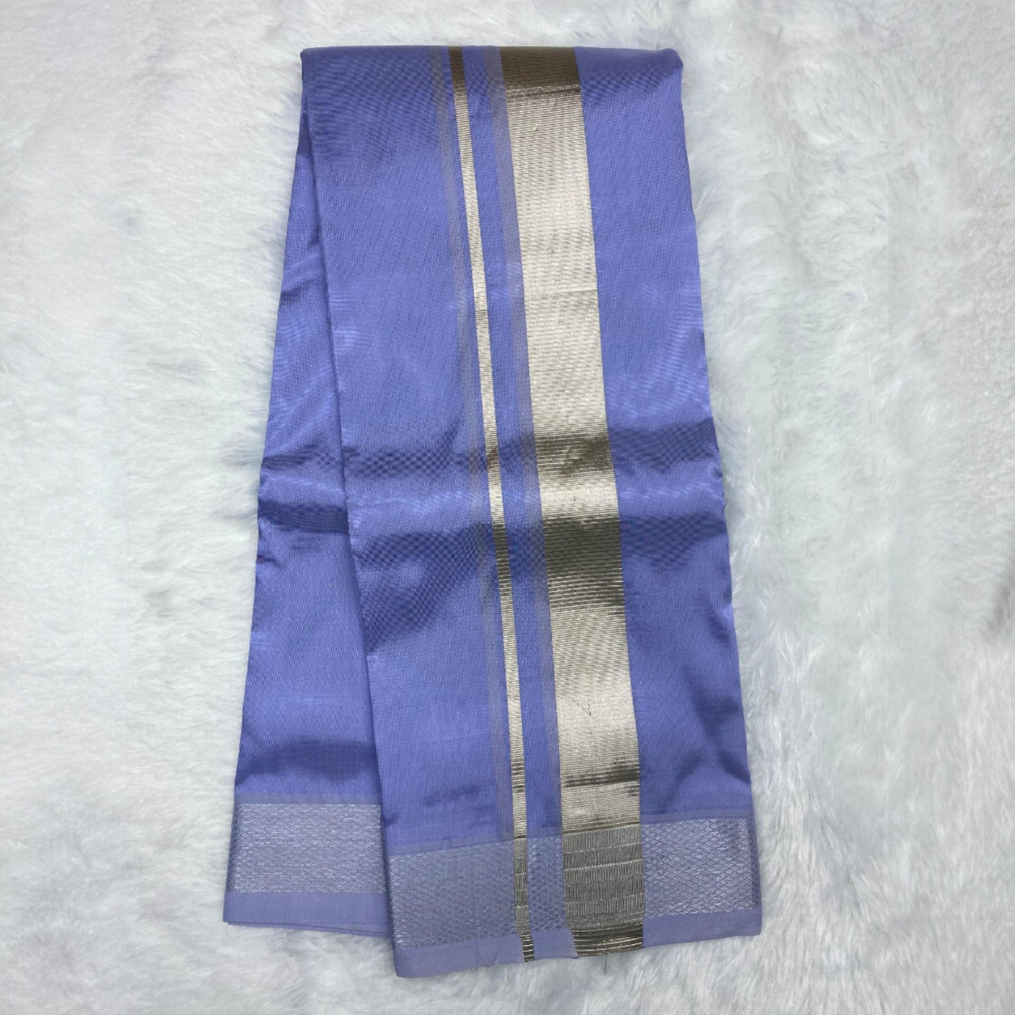 Horad Premium Art Silk Ink Blue Dhoti