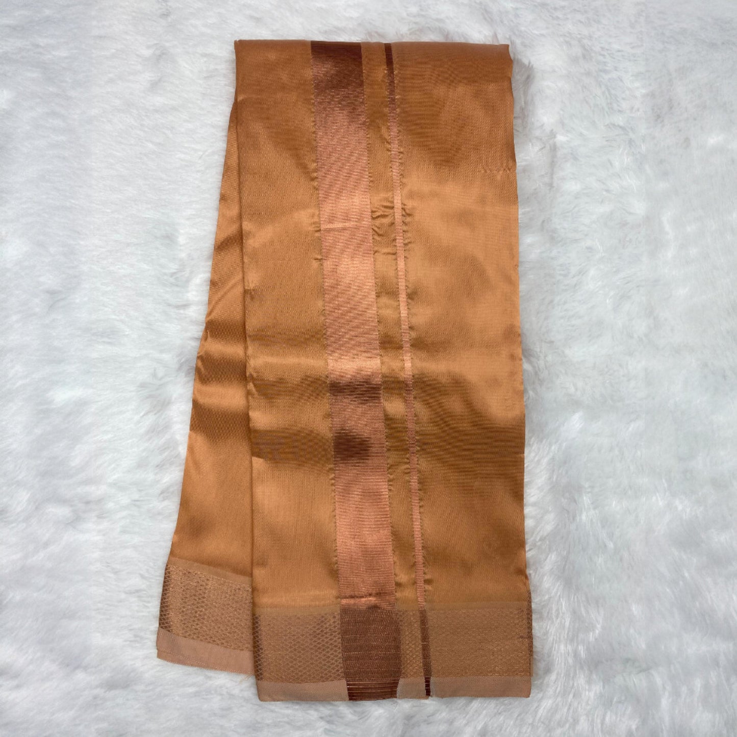 Horad Premium Art Silk Light Copper Dhoti